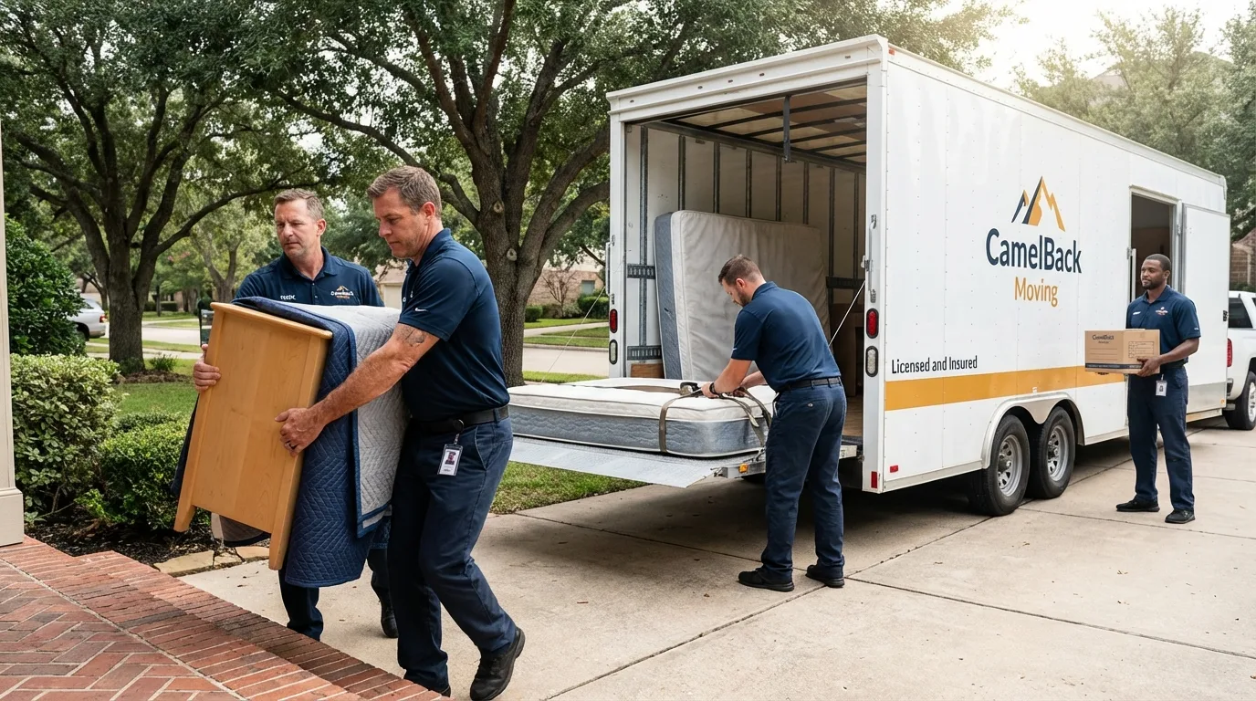 Crew loading residential truck for cross-state move from Carolina, PR